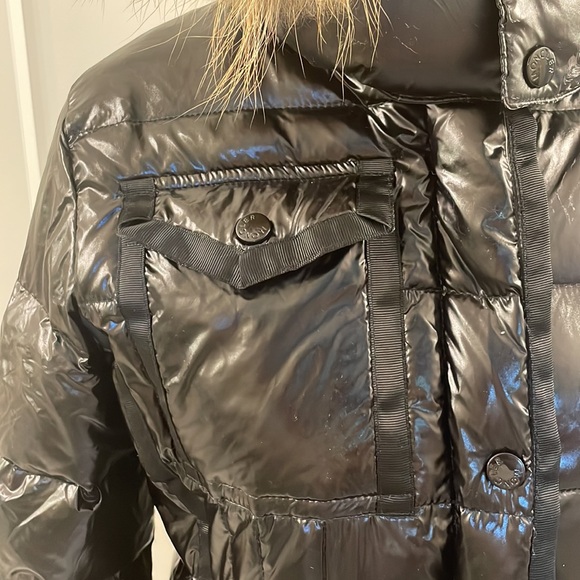 Winter Black Jacket Real Fur Size 1 - Picture 4 of 17
